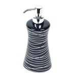 Gedy 3981-57 Modern Anthracite and Silver Finish Ceramic Soap Dispenser